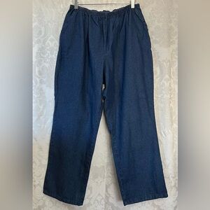 Chic Women’s Vintage Pull On Jeans Plus Size 22W PETITE GUC Straight Leg Denim